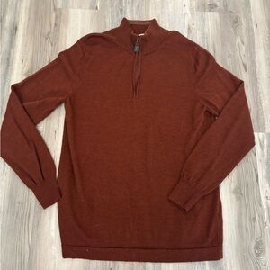 Men's Rust Sweater 100% merino wool